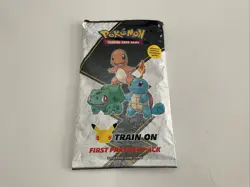 Pokemon TCG First Partner Pack - 25th Anniversary Train On Oversize Cards 820650809682 - Image 1