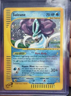 Pokemon TCG Suicune H25/H32 Aquapolis Holo Rare 2002 Nm- Lp - Image 1