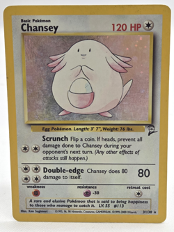 Chansey 003/130 Base Set 2 Holo Rare Basic 120HP Pokemon TCG Card - Image 1