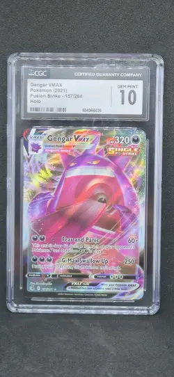 Pokemon CGC 10 - Gengar VMAX 157/264 Swsh08 Fusion Strike Holo 2021 - Image 1