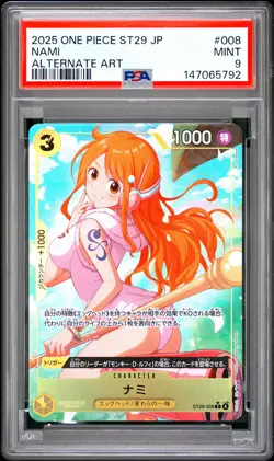 Nami 008 Alternate Art One Piece Japanese PSA 9 ST29-EGGHEAD - Image 1