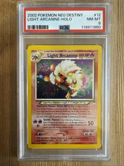 Light Arcanine - 12/105 - Holo Rare Neo Destiny Set - Pokemon Card - PSA 8 SWIRL - Image 1