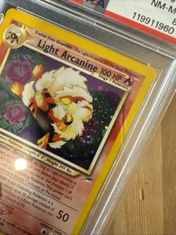 Light Arcanine - 12/105 - Holo Rare Neo Destiny Set - Pokemon Card - PSA 8 SWIRL - Image 3