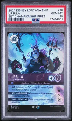 2024 DISNEY LORCANA EN P1-PROMO #38 URSULA - SEA WITCH QUEEN PSA 10 - Image 1