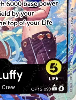 Monkey.D.Luffy OP15-098 L One Piece Card Game Foil English Card Game - Image 2