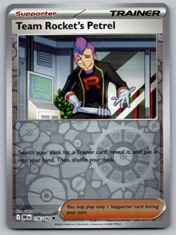 Team Rocket's Petrel 176/182 DESTINED RIVALS DRI POKEMON CARD REVERSE HOLO - Image 1
