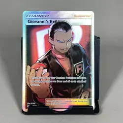 Pokemon Card TCG - Giovanni's Exile 67/68 Full Art Ultra Rare Hidden Fates - NM - Image 1