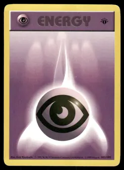 Pokemon Cards Psychic Energy 101/102 1st Edition Shadowless Common LP *3 - Image 1