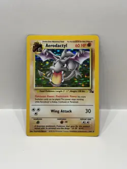 Pokemon TCG Aerodactyl 1/62 Fossil Set Holo - Lightly Played/Near Mint LP/NM - Image 1