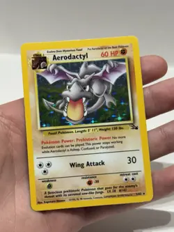 Pokemon TCG Aerodactyl 1/62 Fossil Set Holo - Lightly Played/Near Mint LP/NM - Image 2