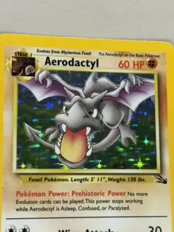 Pokemon TCG Aerodactyl 1/62 Fossil Set Holo - Lightly Played/Near Mint LP/NM - Image 3