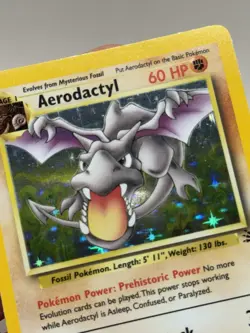 Pokemon TCG Aerodactyl 1/62 Fossil Set Holo - Lightly Played/Near Mint LP/NM - Image 4