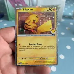 Pikachu 051/162 Pokemon Day 2026 Promo (Stamped Cosmo Holo) - Pokemon NM - Image 1