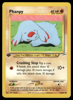 Pokemon Cards Phanpy 76/105 1st Edition Neo Destiny Common NM *3 - Image 1
