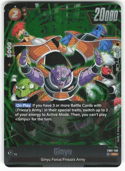 Ginyu FB01-109 SR Dragon Ball Super Card - Image 2