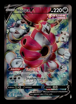 Hoopa V 253/264 SWSH08: Fusion Strike Holofoil Full Art Ultra Rare Pokemon TCG - Image 1