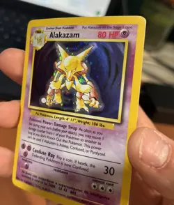 Alakazam ⭐ 1/102 Holo Rare Base Set Unlimited 1999 Pokemon LP - Image 3