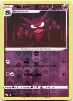 Haunter Uncommon Sword & Shield Reverse Holo 084/202 NM/M Pokemon - Image 1