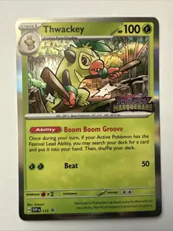 Thwackey 115 Sv: Scarlet & Violet Promo Cards Holo Twilight Masquerade STAMPED - Image 1