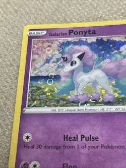 Pokemon TCG Card Game Galarian Ponyta Swsh013 Holo Promo General Mills Cereal - Image 2