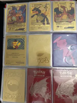 Pokemon Card Collection Custom Gold Foil Full Art Rare Lot of 13 Cards EX-NM - Image 2
