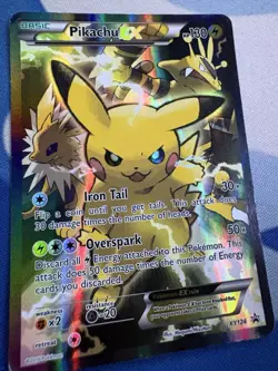 Pokemon Pikachu EX XY124 XY Set Holo Promo English 2016 130 HP Card - Image 1