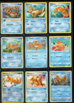 Pokemon TCG 9x Floatzel Buizel Lot Platinum Rising Rivals Collection Set Cards - Image 1