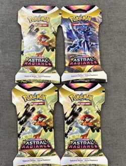 Pokemon TCG - Sword & Shield Astral Radiance -Factory Sealed & Sleeved - 4 Packs - Image 1