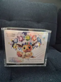 Pokemon Center Prismatic Evolutions ETB Elite Trainer Box Sealed W/ Acrylic Case - Image 1