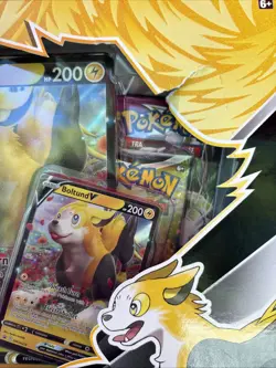 Pokemon TCG Boltund V Box Collection Factory Sealed New Sword & Shield wear box - Image 3