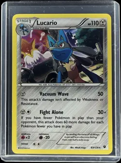 Lucario 63/124 Cosmos Holo Rare XY Fates Collide 2016 Pokemon TCG Near Mint NM - Image 1