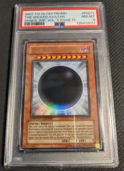 Yugioh The Wicked Avatar JUMP-EN017 Ultra Rare PSA 8 NM-MT! - Image 1