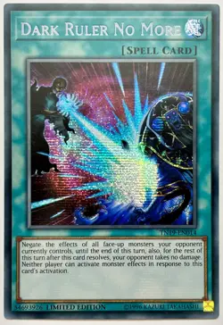 TN19-EN014 Dark Ruler No More - Secret Rare Ltd. Edition Lightly Played YuGiOh - Image 1