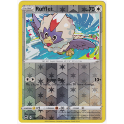 Rufflet 148/195 Silver Tempest Reverse Holo 2022 Pokemon TCG Card NM/Mint - Image 1