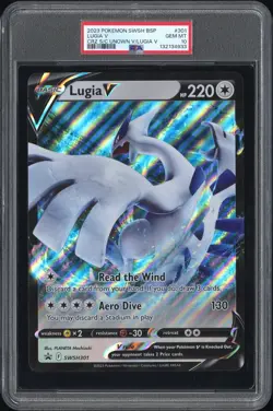 PSA 10 - LUGIA V #301 JUMBO PROMO CARD - 2023 POKEMON SWSH CROWN ZENITH POP 8 - Image 1