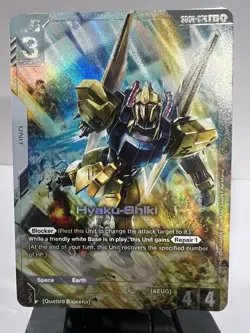 Gundam Card Game Dual Impact Unit Card Hyaku-Shiki GD02-072 R+. MINT - Image 1