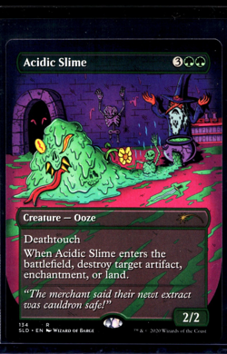 2020 MTG Magic the Gathering SLD Secret Lair Drop Borderless #134 Acidic Slime - Image 1