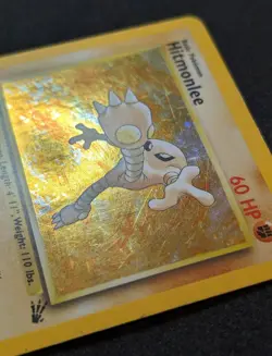 Hitmonlee 7/62 Holo Fossil Set Pokemon Card WOTC MP - Image 2
