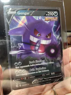 Pokemon Gengar V Ultra Rare SWSH08: Fusion Strike 156/264 NM - Image 1