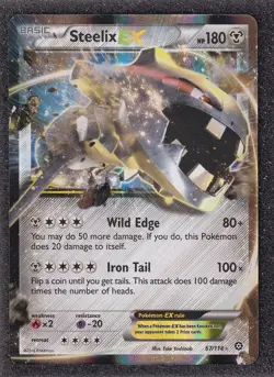 Pokemon TCG Steelix EX 67/114 XY Steam Siege Near Mint - Image 1