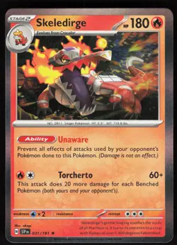 Skeledirge 031/191 Rare Surging Sparks Pokemon Holo Near Mint - Image 1