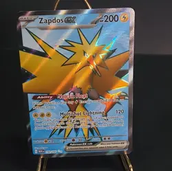 Pokemon Zapdos ex Ultra Rare Full Art Holo 192/165 Sv 151 English 200 HP - Image 1
