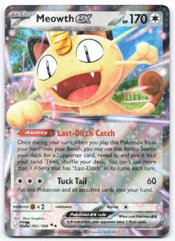 Meowth ex 062/088 Near Mint Perfect Order Double Rare Pokemon - Image 1