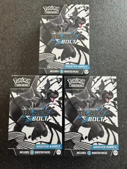 Pokemon TCG: Black Bolt - Booster Bundle Lot of 3 (New/Factory Sealed) - Image 1