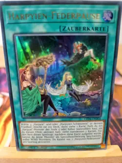 Harpyien - Federpause LED4-DE004 ULTRA RARE Deutsch NM YUGIOH - Image 1