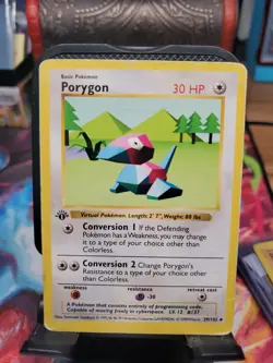 Pokemon Card - Porygon Base Set (Shadowless) 39/102 Uncommon 1st Edition - Image 1