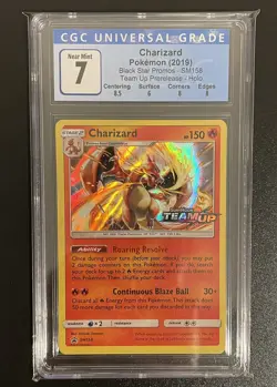 Pokemon Card, Charizard Holo Team Up Prerelease SM158 CGC 7, Near Mint, 2019 - Image 2