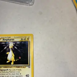 Pokemon TCG Ampharos Neo Genesis Holo Rare Card 1/111 Moderately Played - Image 2