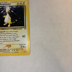 Pokemon TCG Ampharos Neo Genesis Holo Rare Card 1/111 Moderately Played - Image 5