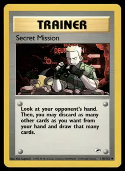 Pokemon Cards Secret Mission 118/132 Gym Heroes Uncommon LP - Image 1